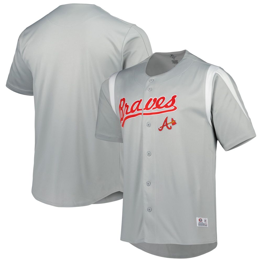 Men's Stitches Black Atlanta Braves Team Fashion Jersey