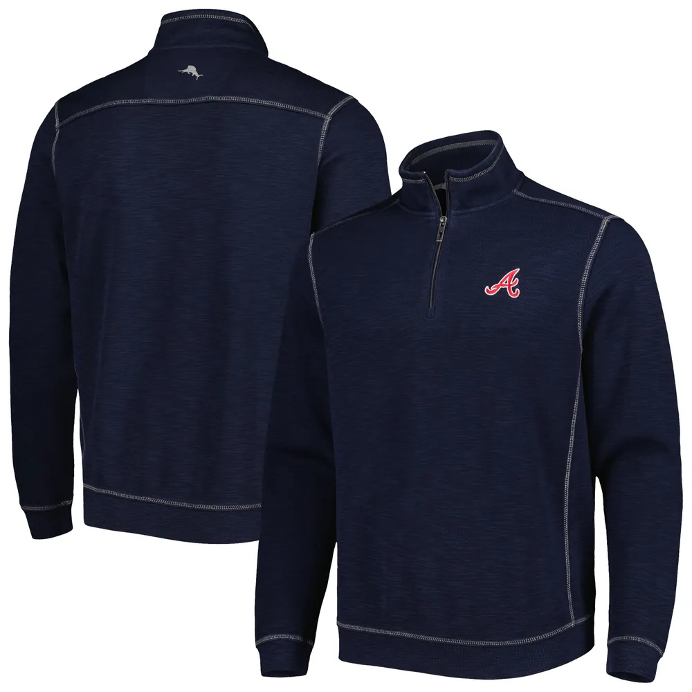 Atlanta Braves '47 Bypass Tribeca Pullover Sweatshirt - Navy