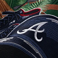 Men's Tommy Bahama Gray Atlanta Braves Hit and Run Silk Camp Button-Up Shirt