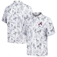 Polo tri-mélange Tommy Bahama Atlanta Braves Sport Cabana Shores IslandZone pour hommes, gris