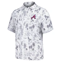 Polo tri-mélange Tommy Bahama Atlanta Braves Sport Cabana Shores IslandZone pour hommes, gris