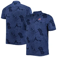 Polo pour homme Tommy Bahama Navy Atlanta Braves Big & Tall Miramar Blooms