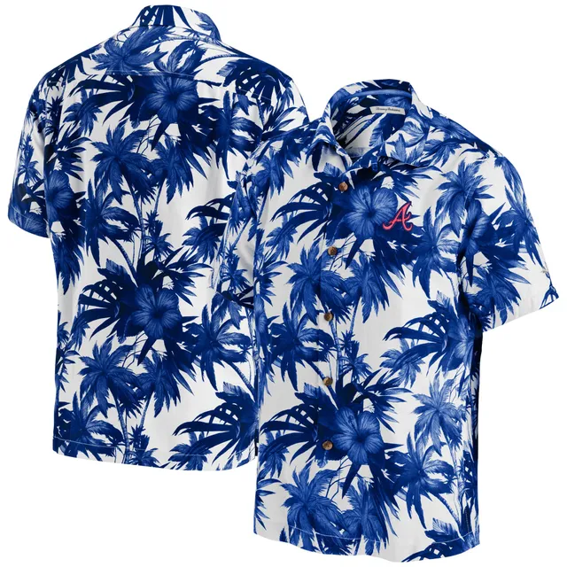 Milwaukee Brewers Tommy Bahama Baseball Camp Button-Up Shirt - Cream