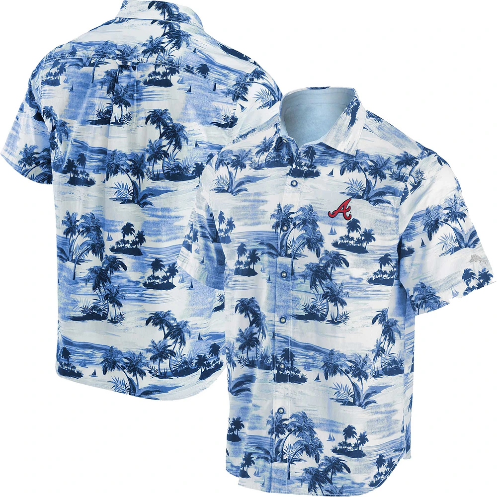 Men's Tommy Bahama Navy Atlanta Braves Tropical Horizons Button-Up Shirt