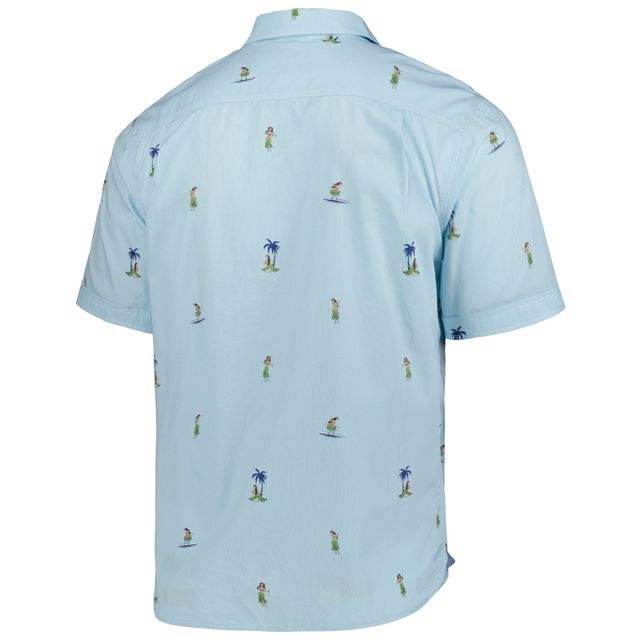 Chemise boutonnée toute la journée Tommy Bahama Atlanta Braves Turquoise pour homme