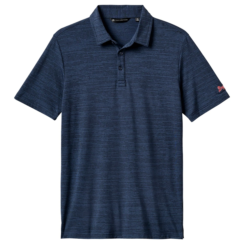 Polo TravisMathew pour hommes, bleu marine, Atlanta Braves The Heater