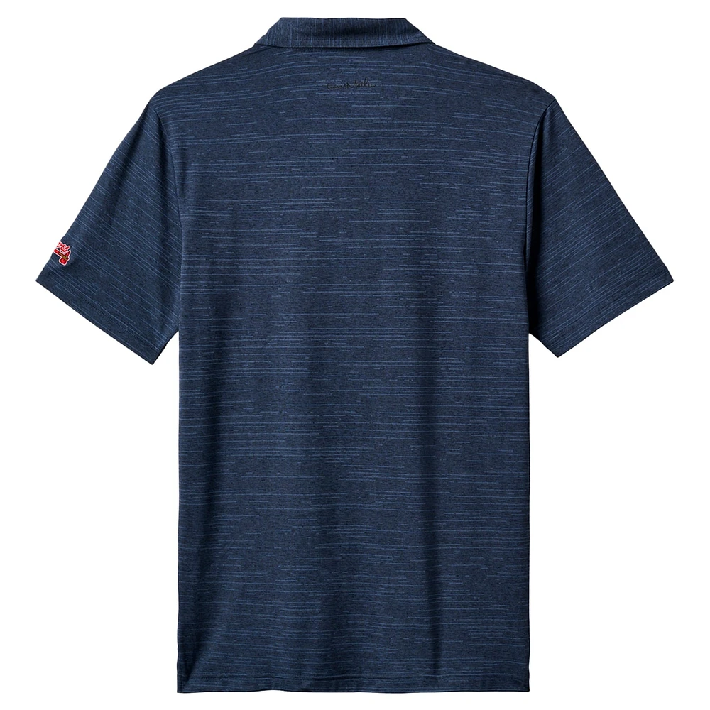 Polo TravisMathew pour hommes, bleu marine, Atlanta Braves The Heater