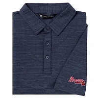 Polo TravisMathew pour hommes, bleu marine, Atlanta Braves The Heater