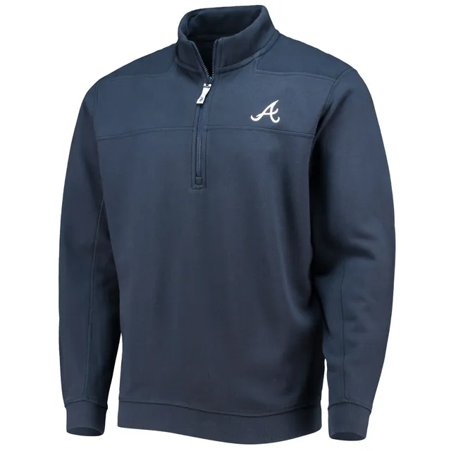 Atlanta Braves Vineyard Vines Logo Hoodie Long Sleeve T-Shirt - Navy