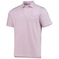 Men's Vineyard Vines Pink/White Atlanta Braves Bradley Stripe Polo