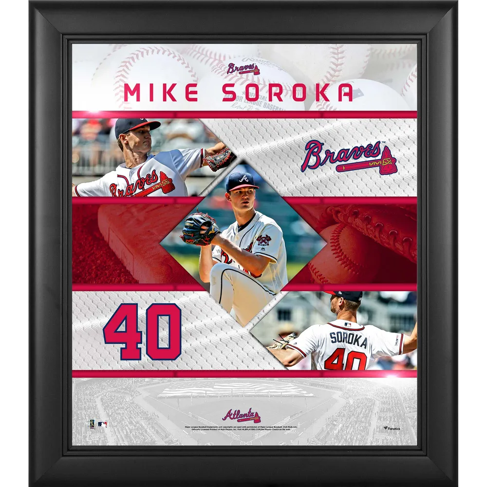 Lids Mike Soroka Atlanta Braves Fanatics Authentic Framed 15 x 17  Stitched Stars Collage