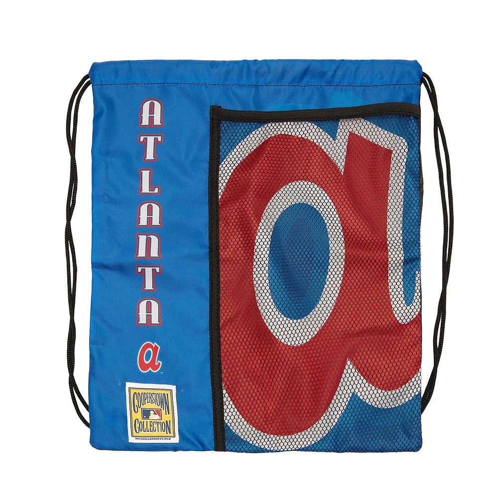 Mitchell & Ness Atlanta Braves Cooperstown Collection Logo Cinch Bag