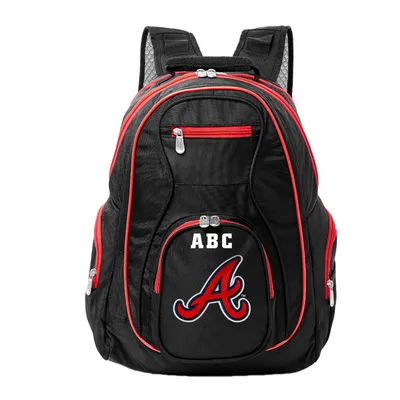 Atlanta Braves MOJO Personalized Premium Color Trim Backpack - Black