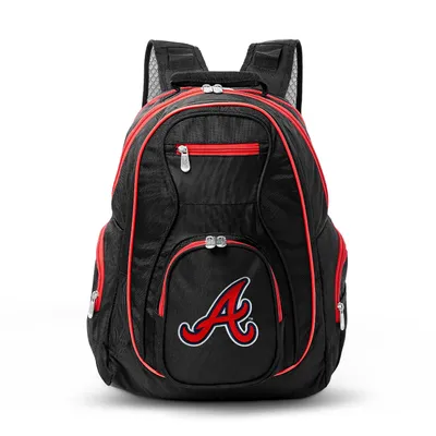 Atlanta Braves MOJO Trim Color Laptop Backpack - Black