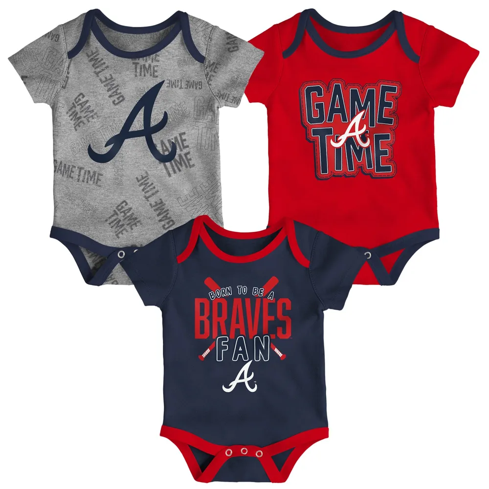 Atlanta Braves Newborn & Infant Spreading Love Bodysuit & Tutu with  Leggings Set - White/Pink