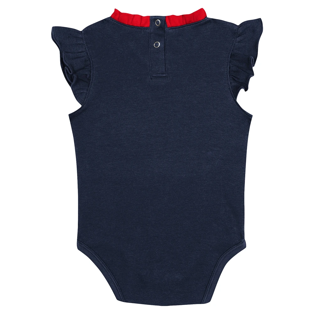 Newborn & Infant Fanatics Navy/Gray Atlanta Braves Two-Pack Fan Bodysuit Set