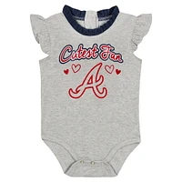 Newborn & Infant Fanatics Navy/Gray Atlanta Braves Two-Pack Fan Bodysuit Set