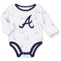 Newborn & Infant Navy/White Atlanta Braves Dream Team Bodysuit Hat Footed Pants Set