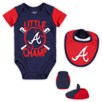 Houston Astros Newborn & Infant Little Champ Three-Pack Bodysuit, Bib &  Booties Set - Navy/Orange