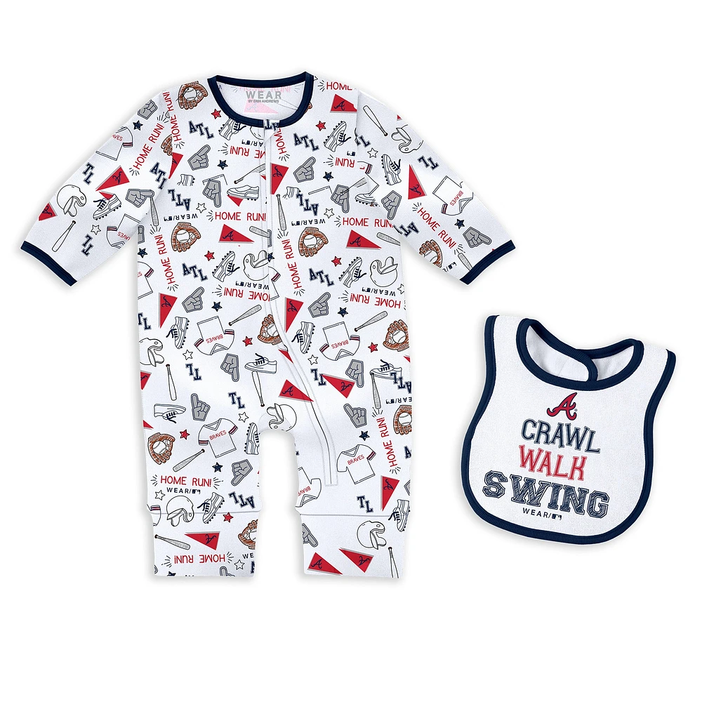 Newborn & Infant WEAR by Erin Andrews Atlanta Braves Sleep Play Set