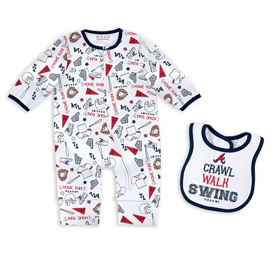 Ensemble de sommeil et jeu pour nouveau-nés nourrissons par Erin Andrews Atlanta Braves