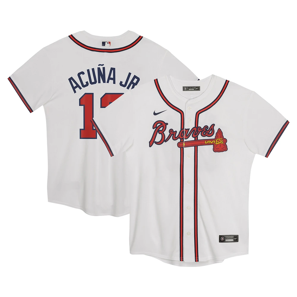 Preschool Nike Ronald Acuña Jr. White Atlanta Braves Home Game Jersey