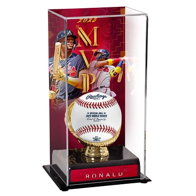 Vitrine de présentation sublimée avec image de Ronald Acuña Jr. Atlanta Braves 2023 MVP de la Ligue nationale