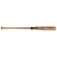 Ronald Acuña Jr., batteur professionnel dédicacé par les Braves d'Atlanta, blonde et Rawlings, avec l'inscription « 18 NL ROY »