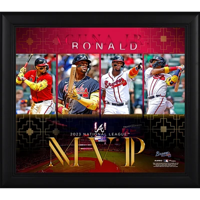 Ronald Acuña Jr. Atlanta Braves Encadré MVP de la Ligue nationale 2023 15" x 17" Collage