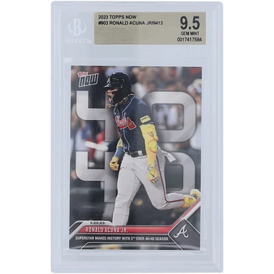 Ronald Acuna Jr. Atlanta Braves 2023 Topps Now 5th Ever 40/40 Season #903 BGS Authenticated 9.5 Card 