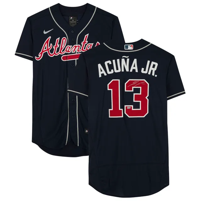 Youth Atlanta Braves Ronald Acuna Jr. Nike White 2022 Gold Program