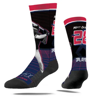 Matt Olson Atlanta Braves Strideline Synthwave Premium Full Sub Crew Socks