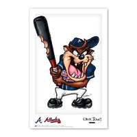 Diable de Tasmanie Atlanta Braves 11"x 17" Looney Tunes affiche imprimée