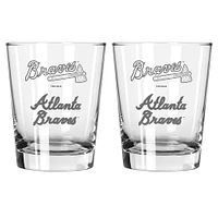 The Memory Company Atlanta Braves 2-Pack 15oz. Double Old Fashioned Glass Set