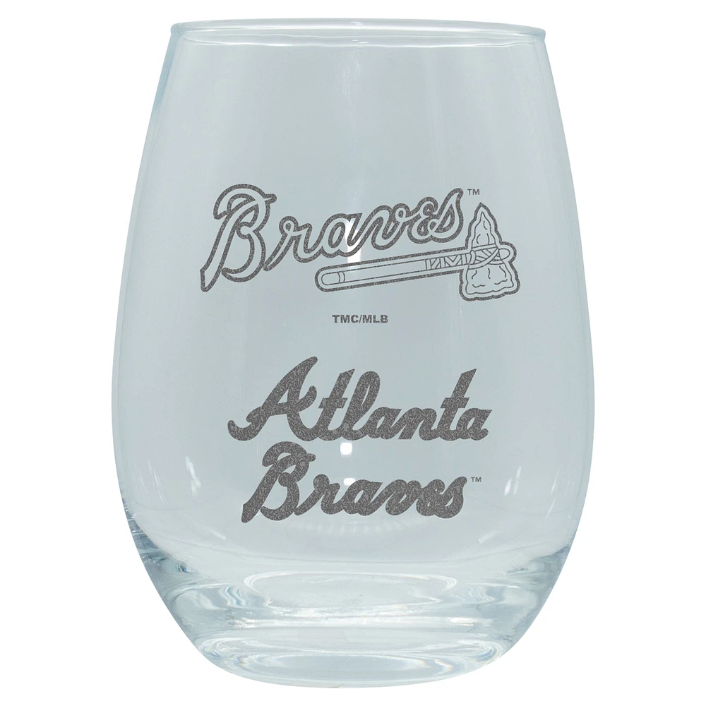 The Memory Company Atlanta Braves 2-Pack 15oz. Stemless Wine Glass Set