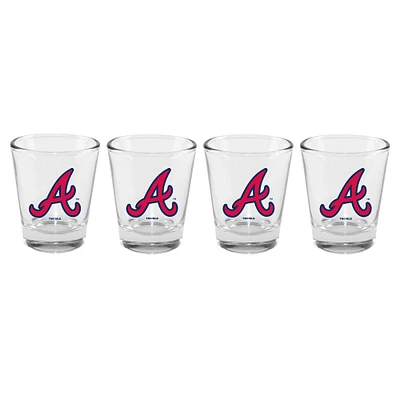 V110623 BRAVES Ensemble de 4 verres à shot de 2 oz, impression directe CUPSGLSET MLB-ABR-1001DP-4 #34