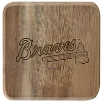 The Memory Company Atlanta Braves Lot de 6 dessous de verre en bois d'acacia