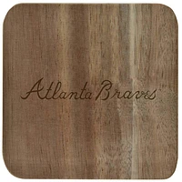 The Memory Company Atlanta Braves 6-Pack Acacia Wood Coaster Set