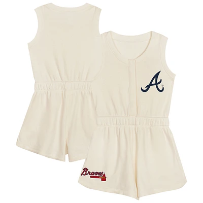 Barboteuse Power Tank pour tout-petits couleur crème des Braves d'Atlanta