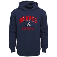 Ensemble avec sweat à capuche et pantalon en polaire Play-By-Play des Atlanta Braves pour tout-petit, bleu marine/gris