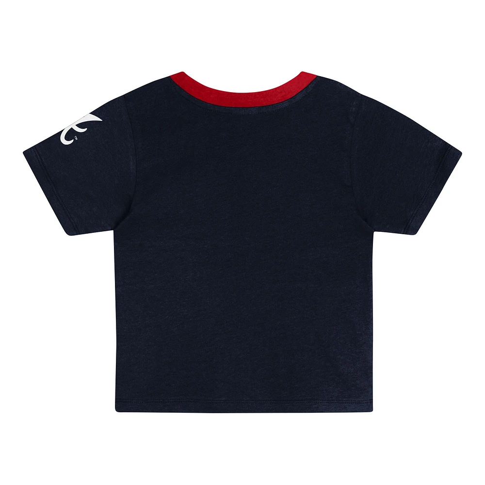 Ensemble t-shirt et short bleu marine pour tout-petits des Braves d'Atlanta Bonus Ball