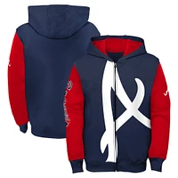 Toddler Navy Atlanta Braves Postcard Full-Zip Hoodie