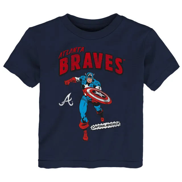 Lids Atlanta Braves Youth Letterman T-Shirt - Navy