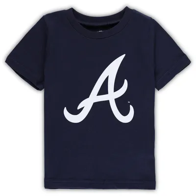 Atlanta Braves Toddler Team Crew Primary Logo T-Shirt - Navy