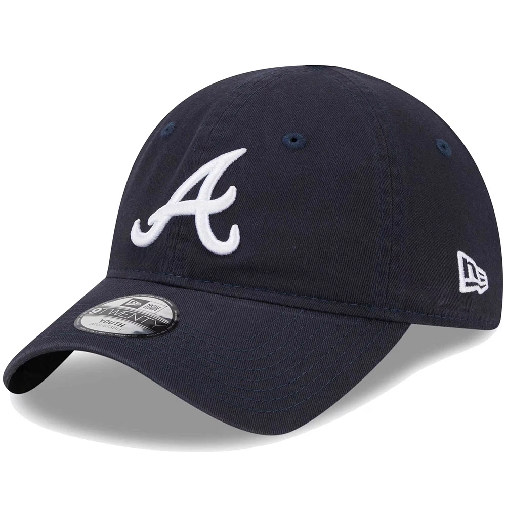 Casquette réglable New Era Atlanta Braves Team 9TWENTY bleu marine pour tout-petit