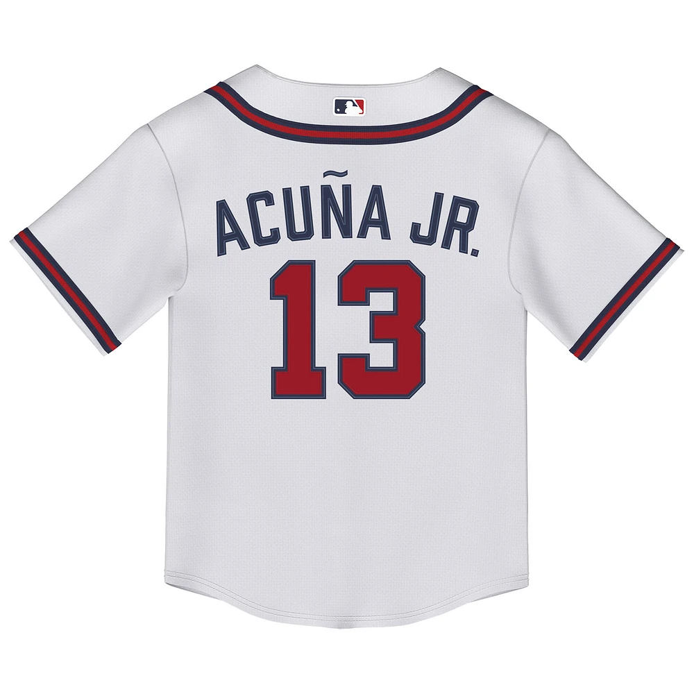 Toddler Nike Ronald Acuña Jr. White Atlanta Braves Replica 2.0 Player Jersey