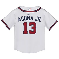 Toddler Nike Ronald Acuña Jr. White Atlanta Braves Replica 2.0 Player Jersey
