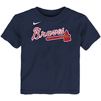Toddler Nike Ronald Acuna Jr. Navy Atlanta Braves Player Name & Number - T-Shirt