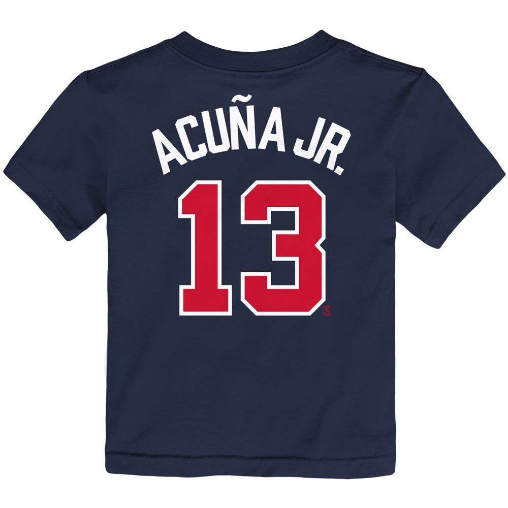 Toddler Nike Ronald Acuna Jr. Navy Atlanta Braves Player Name & Number - T-Shirt