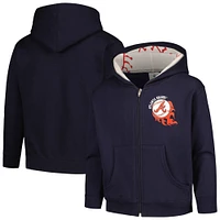 Veste à capuche entièrement zippée de baseball des Braves d'Atlanta, douce comme un raisin, bleu marine, pour tout-petit